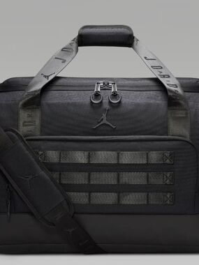 Jordan Men’s Black Duffel Bag - Tactical Travel Carry